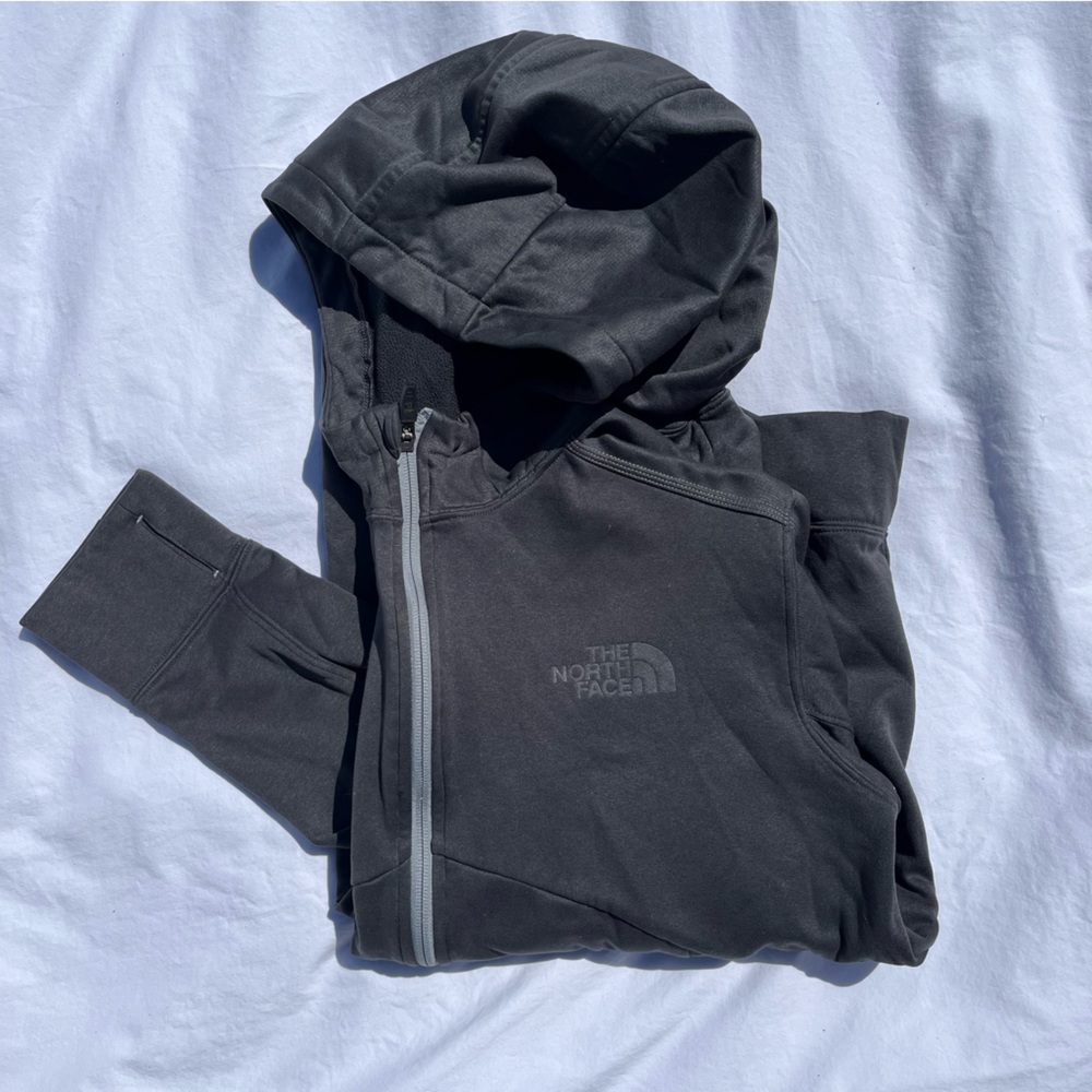 The North Face Men’s Charcoal Grey Full Zip Hooded Jacket